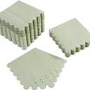 200 Pack Cocktail Napkin 2-Ply Scalloped Edged Dessert Napkins Folded 5 x 5 Inches Disposable Napkins for Dinner Wedding Birthday Party Bridal Anniversary Reception Event (Sage Green)