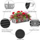 2 Pack 30 Inch Window Boxes Planter for Outdoor Plants Deck Railing Planters Box with Adjustable Brackets for Porch Fence Balcony Hanging Flower Baskets with Non-Woven Fabric Liner for Garden Dcor