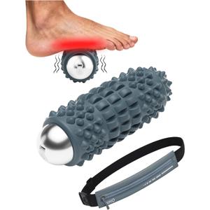 NHO Vibrating Massage Ball, Vibrating Foam Roller for Muscle Pain Relief, 4-Speed Myofascial Release Ball for Trigger Point Therapy, Deep Tissue Foot for Plantar Fasciitis, Neck, Shoulder