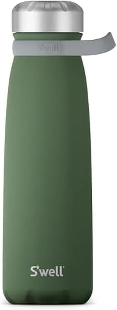 S'well Stainless Steel Traveler With Handle, 40oz, Green Jasper, Triple Layered Vacuum Insulated Containers Keeps Drinks Cold for 60 Hours and Hot for 20, BPA Free, Easy Carrying On the Go
