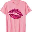 Gifts Vintage Sexy Pink Lipstick Beauty Kiss Lips T-Shirt, Small