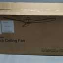 Haipeel 60" Wood Ceiling Fan no Light, 60 Inch Ceiling Fans without Lights with Remote Control, Indoor Outdoor Ceiling Fan no Light for Bedroom Porch Modern Propeller 3 Blade ETL DC Motor, Dark Walnut