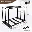 Folding Table Cart, Heavy Duty Table Dolly w/ 5" PU Swivel Wheels, Drywall Dolly Cart w/ 1800 LBS & 10 Table Capacity for Party Events, Hotel, Factory, Warehouse, (45.6" L x 29" W x 39" H)