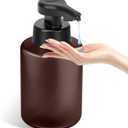 Automatic Soap Dispenser Liquid Bathroom: Rechargeable Touchless 3 Level Adjustable Auto Smart Electric Plastic Amber Soap Dispenser - Kitchen - Hand Dish Lotion Couple