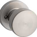 Kwikset Pismo Dummy Door Knob, Single Sided Handle for Closets, French Double Doors, and Pantry, Satin Nickel Non-Turning Interior Push/Pull Door Knob, with Microban Protection (1 Pack)