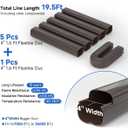 4'' 19.5 Ft Mini Split Line Cover Set, PVC & PP Pipe Covers for Mini Split Lines, Line Guard for Central AC, Brown