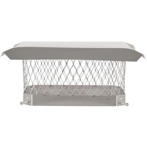 Shelter 9"x 13" Single Flue Bolt-On Chimney Cap, Fully Assembled, Stainless Steel