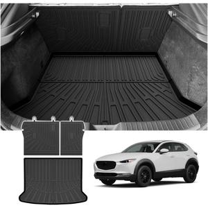 CX-30 Cargo mat - Trunk Mat for Mazda CX-30 2020-2026, All Weather Trunk Mat & Backrest Mat for CX-30 Accessories, Heavy Duty Rubber Mats, Car Accessories