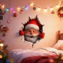 2PC Christmas Santa Claus Wall Sticke