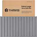 THMINS Foldable XLarge Stone Bath Mat 32x20 inch, Diatomaceous Earth Bath Mat, Super Absorbent, Quick-Drying, Non-Slip, Space-Saving, Easy to Clean for Bathroom, 31.5x19.7''