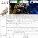 Carefree Fish Aquarium 24/7 Mode Timer Submersible LED Light Full Spectrum CRI 82~85 Tank Underwater Light & Nanometer Materials Air Stone 3Ft Tubing Waterproof Rating IP68 (No Included Air Pump)