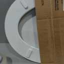 Mayfair Cassel Slow Close Toilet Seat, Easy Clean, Non Slip Premium Wood Seat, Easy Install, Made in USA, Round, White
