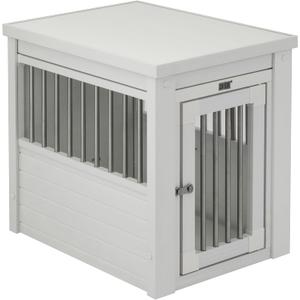 New Age Pet ECOFLEX InnPlace Dog Crate & End Table, Indoor Furniture Style Pet Kennel for Small, Medium, Large & XL Dogs, Durable Composite, Antique White, Small