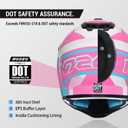 Youth Dirt Bike Helmet DOT Certified - Full Face Motorcycle Helmet for Off-Road, ATV, Street Riding, Includes Adjustable Goggles & Protective Gloves M