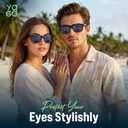 Yogo Vision Bifocal Reading Sunglasses Men Women Sun Readers Stylish Frame Outdoor UV400 Glasses Beach Fishing Travel, Pack of 4, +2.25