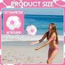 Pink Inflatable Soccer Balls Beach Balls Bulk for Games Outdoor Summer Pool Beach Activity Sports Birthday Soccer Party Decorations, 16 Inch Before Inflation 12 Inch Afte, 12PCS