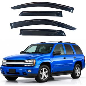 IG Window Visors Fit for 2002-2009 Chevrolet Trailblazer, Out-Channel Rain Guards Vent Wind Deflectors 4PC, Car Accessories for 06-09 Chevy Trailblazer SS