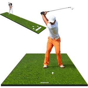 Dual-Mode Golf Hitting Practice Mat 1.2in Indoor Outdoor Putting Mats Turf, 6' x 4'10", 2Pcs