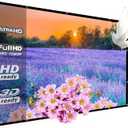 250 Inch Portable Projector Screen Outdoor, WRLSUN 16:9 Folded Large Canvas Movie Projection Screen for Home Theater/School/Office/Party/Sports Events