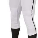 CHAMPRO boys Low-rise With Tournament Traditional Low Rise Pant w Braid, White, black Pipe, Medium US