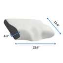 Derila King Size Neck Pillow for Sleeping, Ergonomic & Cervical Pillow for Neck Support & Relief, Memory Foam Side Sleeper Pillows, Bed Contour Pillows for Back, Stomach Sleepers (King Size (23.6" x 13.4" x 4.3"), 1 Pillow_white)