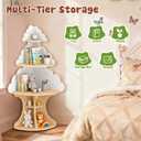 Bookshelf for Kids, Children Cloud-Bookshelf, Space-Saving Montessori Toddler Corner Bookcase for Nursery, Classroom, Kindergarten, Kids Rooms