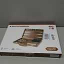 ropoda Sapele Wood Backgammon Board Game Set (18 Inches) for Adults and Kids - Classic Board Strategy Game - Portable and Travel Backgammon Set with Wooden Playing Pieces and Accessories