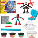 Play-Doh Marvel Spider-Man Launch & Slice Battle Playset with 2 Bendy Action Figures and 7 Accessories, Imagination Toys for Boys & Girls 4 Years & Up