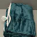 Bedsure GentleSoft Sherpa Fleece Throw Blanket for Couch - Thick and Warm Throw for Women and Men, Soft Fuzzy Plush Christmas Blanket for Winter, Non-Heated, Forest Green, 50x60 Inches