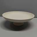 Handmade Concrete Decorative Bowl  Solid Modern Fruit & Key Bowl for Kitchen Counter, Entryway Table & Coffee Table Centerpiece with Non-Slip Cork Base, Beige Home Decor