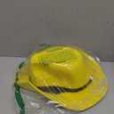 2 Pcs Yellow Hat Costume for Men Women Halloween Cosplay Outfit Set Retro Wide Brim Felt Hat with Black Belt Yellow Tie with Black Polka Dots