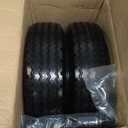 GICOOL 4.10/3.50-6 Flat Free Tire and Wheel, with 3"-3.5''-4.0''-4.5'' Centered Hub, and 3/4" & 5/8" Bearings, Replacement for Lawnmower, Wheelbarrow, Hand Truck/All Purpose Utility Tire on Wheel