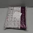 jinchan Double Layer Striped Linen Kitchen Tier Curtain Rustic Cafe for Living Room Bathroom Half Window Curtain Light Filtering Rod Pocket 1 Panel 36 Inch Taupe Grey