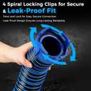 SheeChung 15 FT RV Sewer Hose Kit, Sewer Hose for RV Camper, Heavy-Duty Camper Waste Hose with Leak-Proof Swivel Fittings, 90 Clear Elbow, 2 Storage Caps, TPE Tech for Crush-Proof and UV-Resistant