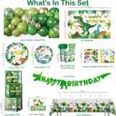 268Pcs Dinosaur Birthday Party Decorations Serve 25, Dinosaur Birthday Decorations Include Balloon Garland Arch, Plates, Tablecloth, Cake Topper, Backdrop, for Dinosaur Themed Birthday