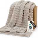 Bedsure GentleSoft Light Brown Throw Blanket for Couch - Cozy Soft Fleece Blankets for Women, Cute Small Throws for Girls, 50x60 Inches