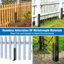 2 Pcs Fence Post Repair Kit, Heavy Duty Fence Post Anchor Ground Stakes for Repair Tilted, Broken Wood Support