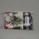 Artoid Mode Black White Buffalo Plaid Xmas Ball Holly Christmas Table Runner, Winter Kitchen Dining Table Decoration for Outdoor Home Party 13x108 Inch