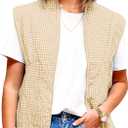 VAOYIU Womens Cropped Puffer Vest Lightweight Sleeveless Plaid Printed Cotton Quilted Vest Outwear (XL)
