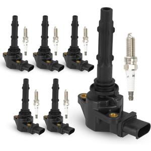 Set of 6 Ignition Coil and 6 Iridium Spark Plug Compatible with Mercedes Benz CLK ML E C GLK R SLK Class Replacement for C1691 UF-535 UF585 95983