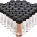 Juvale Clear Glass Empty Sample Bottles (0.7 Oz, 47 Pack) - Little Jars with Lids