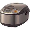 Zojirushi Micom 5.5-Cup Rice Cooker & Warmer with Steam Basket - Brown: Stainless Steel, 8 Settings, Automatic Keep Warm