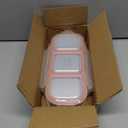 TGFBH 2Pack Reusable Stainless Steel Snack Containers with Leakproof Lids 3 Compartment, Stackable Metal Food Storage Lunch Boxes for Adults, Meal Prep, Travel, Office (Orange)