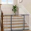 Cumbor 30-51.5 in Extra Wide Baby Gate for Stairs, Dog Gate, Cool Gray