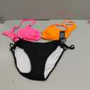 Blooming Jelly Womens Sexy 2 Piece Bikini Sets Cheeky High Cut Bathing Suit Color Block Textured U-Wire Swimsuits 2026 (L)
