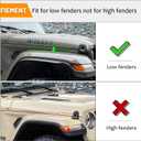 Front & Rear Fender Liner Fender Trim Extension Protector for Jeep Gladiator Sport & Willys 4 Pcs
