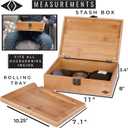Premium Large Box Kit with Lock 2 100 mL Airtight UV Jar, Charcoal Bag, 2 Odorless Resealable Bags
