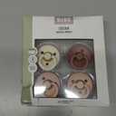 BIBS Colour Pacifier with Symmetrical Nipple| Natural Rubber Baby Pacifier | Set of 4 BPA-Free Soothers | Made in Denmark | Blush Mix| Size 0-6 Months