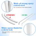 12pack Wire Shelving Support Bracket,Wire Shelf Support Bracket,Length of 18.7" Wire Shelf Support Brackets,Wire Shelving Support Brackets for Provide Support for 16" Closet Shelves