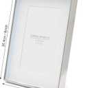 MIMOSA MOMENTS 6x8 Metal Picture Frame with Mat for 4x6 Photo, Shadowbox Frame for Tabletop Display (Silver, 4X6)